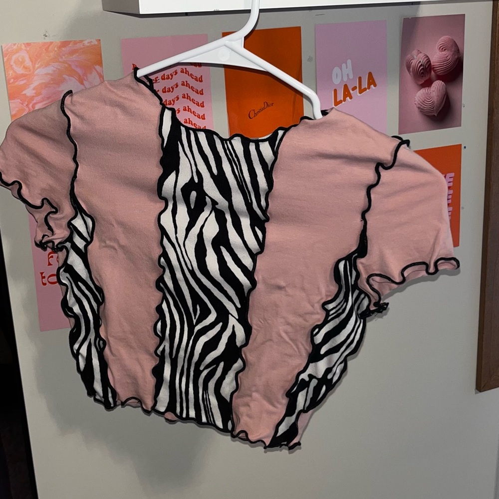 Zebra print top
